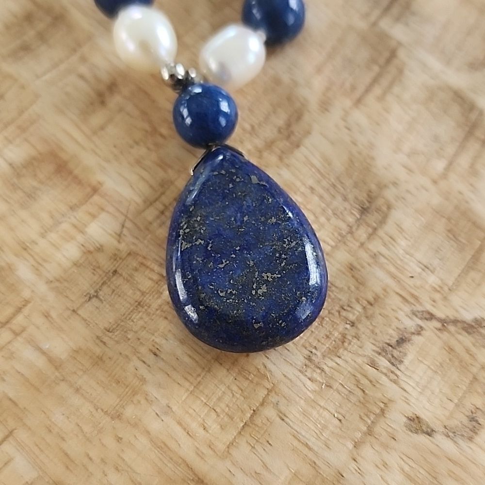 Lapis Lazuli and Freshwater Pearl